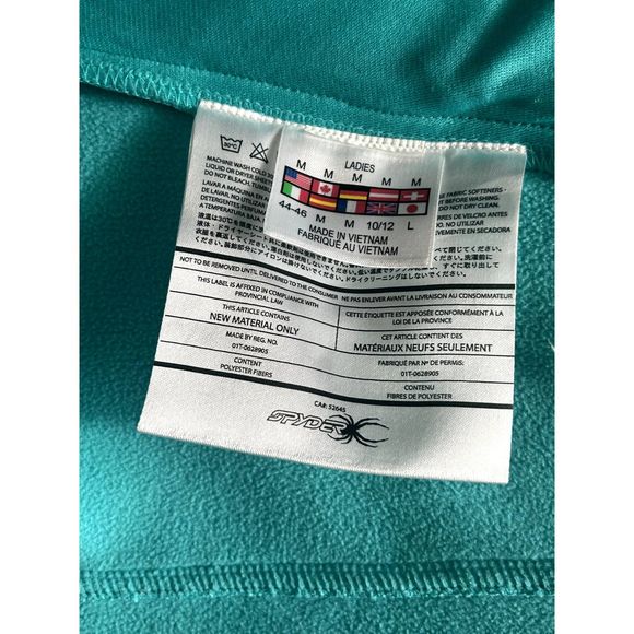 Spyder Core Sweater aqua color soft lining zipper front good condition size M - Picture 5 of 5